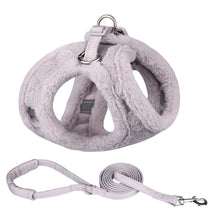 Load image into Gallery viewer, Furry Winter Harness &amp; Leash Set for Small Dogs &amp; Cats