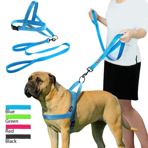 No Pull Reflective Dog Harness Leash Set Pet Vest Lead