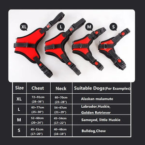 Heavy Duty Nylon Dog Harness – Adjustable Padded Vest - All sizes