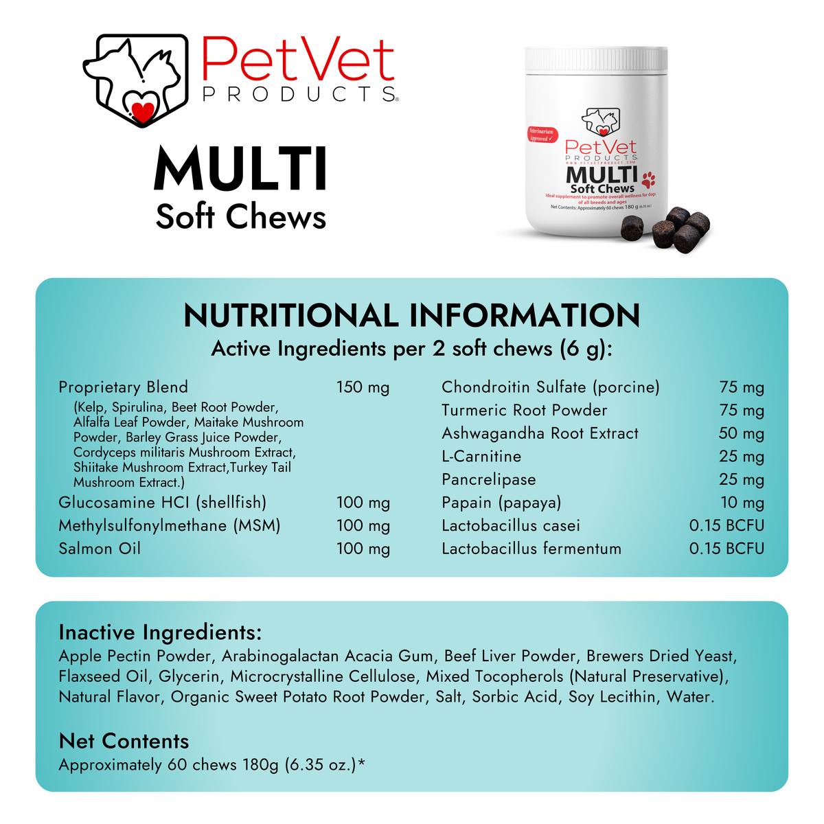 Pet Vet Multi Soft Chews for Dogs