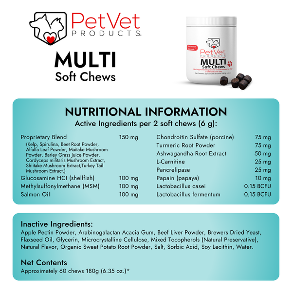 Pet Vet Multi Soft Chews for Dogs