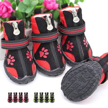 Load image into Gallery viewer, 4pcs Pet Dog Shoes Waterproof Reflective Dog Boots Outdoor Snow and Rain