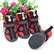 Load image into Gallery viewer, 4pcs Pet Dog Shoes Waterproof Reflective Dog Boots Outdoor Snow and Rain