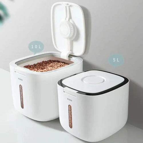 Airtight Pet Food Storage Container with Measuring Cup