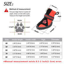 Load image into Gallery viewer, 4pcs Pet Dog Shoes Waterproof Reflective Dog Boots Outdoor Snow and Rain